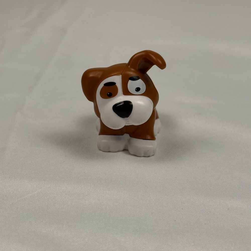 Fisher Price Little People Brown White Dog Puppy Blue Collar Figure FHF34 2017